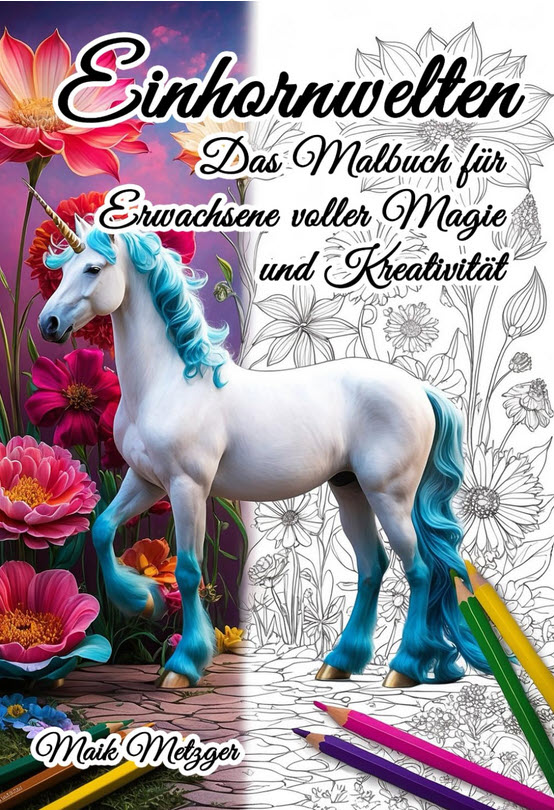 Cover des Buches 'Einhornwelten: Das Malbuch für Erwachsene'